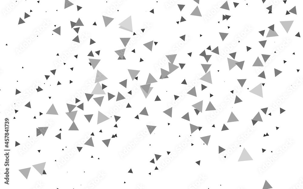 Light Silver, Gray vector background with triangles.