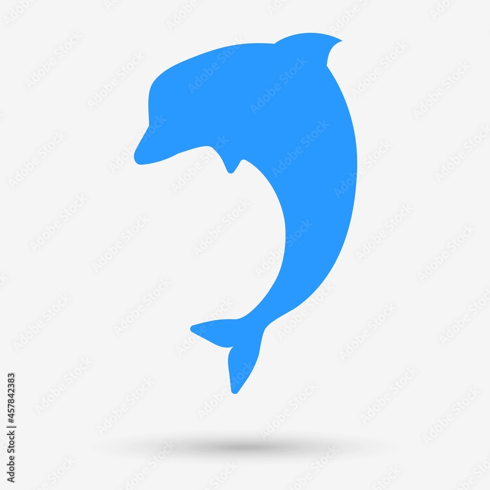 Dolphin icon isolated object. Vector illustration. Dolphin icon isolated object. Vector illustration.