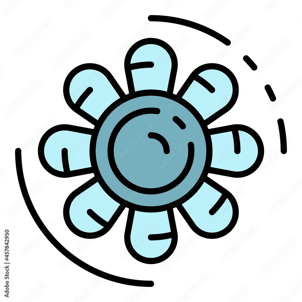 Obraz premium Car motor fan icon. Outline car motor fan vector icon color flat isolated