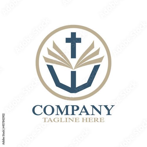 Modern church letter w logo. Vector illustration