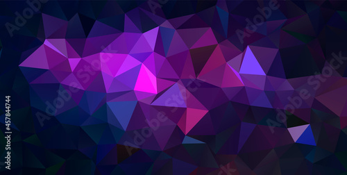 Trendy polygonal space background. Colorful geometric galaxy illustration