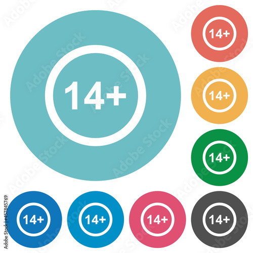 Allowed above 14 years only flat round icons