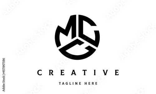 MCC creative circle shape three letter logo vector