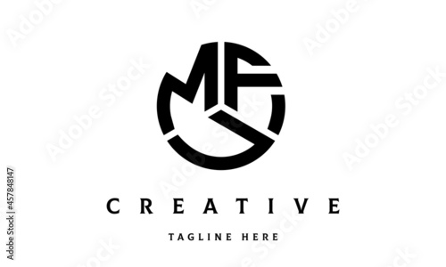 MFU creative circle shape three letter logo vector