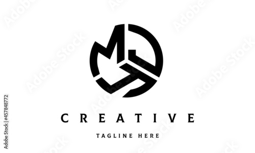 MJY creative circle shape three letter logo vector