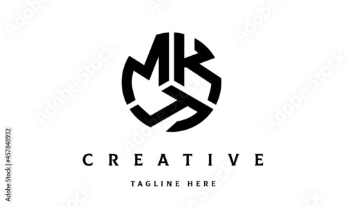 MKY creative circle shape three letter logo vector