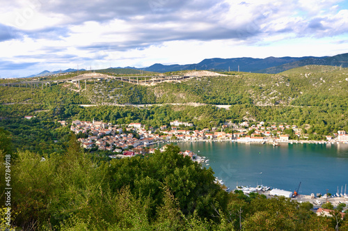 Panoramic view of Bakar city and bay, Croatia
