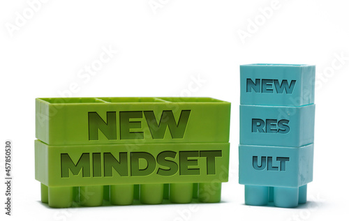 Mindset Concept. Old mindset new mindset. New mindset new result.
