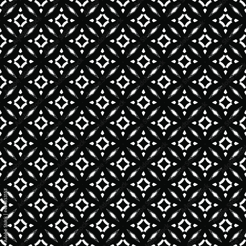Black and white surface pattern texture. Bw ornamental graphic design. Mosaic ornaments. Pattern template. Vector illustration. Black and white surface pattern texture. Bw ornamental graphic design. Mosaic ornaments. Pattern template. Vector illustration.