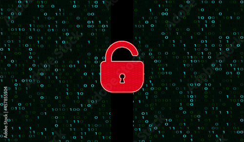 Futuristic Digital Technology Vector Background. Cyber Attack, Ransomware, Malware, Scareware