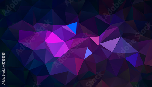 Trendy polygonal space background. Colorful geometric galaxy illustration