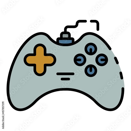 Joystick gadget icon. Outline joystick gadget vector icon color flat isolated
