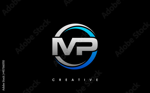 MP Letter Initial Logo Design Template Vector Illustration