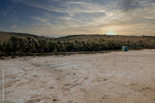 an empty beach in coatia at photo