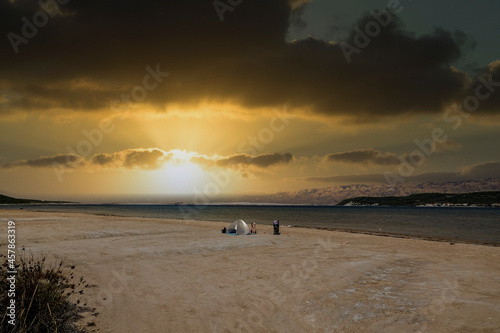 an empty beach in coatia at