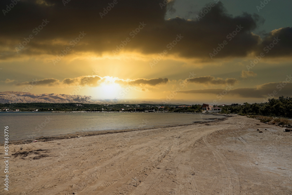 an empty beach in coatia at