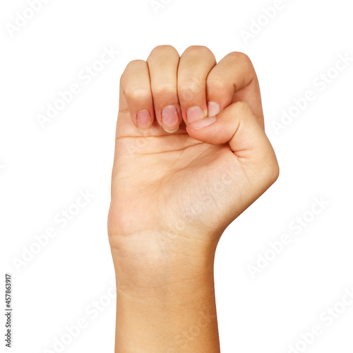 american sign language letter e © Radnatt