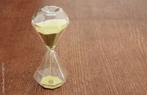 hourglass on the table
