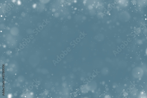 Winter frame. Consists of the texture of snow in the center and the edges of the snow flakes.