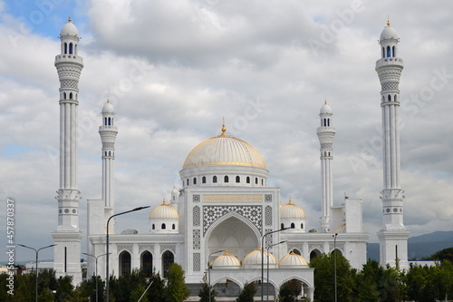 White Mosque in Shali, Chechnya, Russia