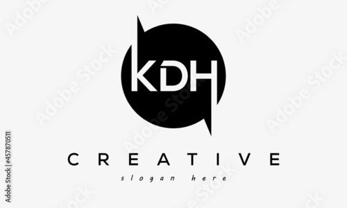 KDH creative circle letters logo design victor photo