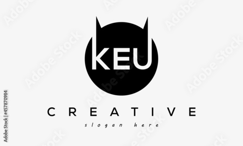 KEU creative circle letters logo design victor photo