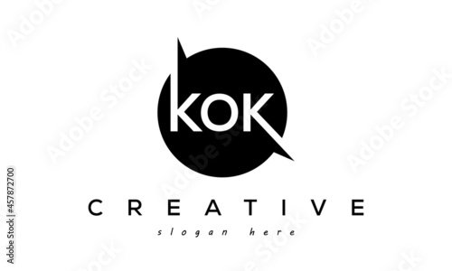 KOK creative circle letters logo design victor