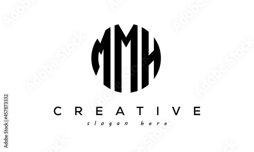 Letter MMH creative circle logo design vector photo