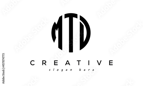 Letter MTD creative circle logo design vector photo