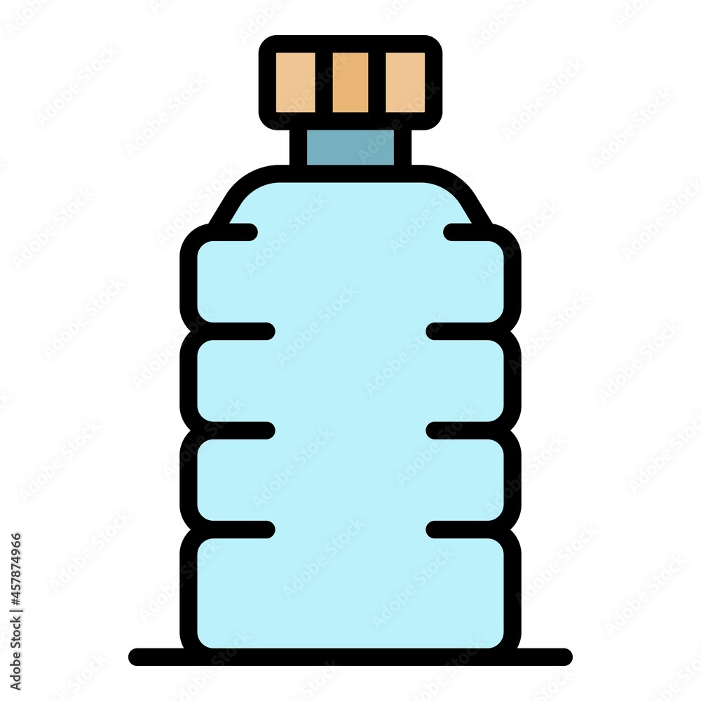 Bike water bottle icon. Outline bike water bottle vector icon color flat isolated Bike water bottle icon. Outline bike water bottle vector icon color flat isolated