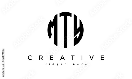 Letter MTY creative circle logo design vector photo