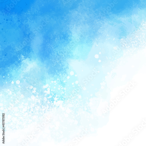 Blue watercolor vector background. Abstract grunge texture with splashes and a gradient on a white background
Описание (на английском языке)