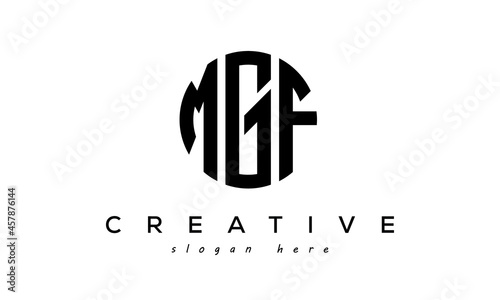 Letter MGF creative circle logo design vector	 photo