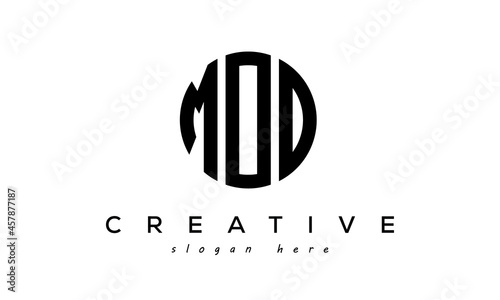 Letter MOO creative circle logo design vector