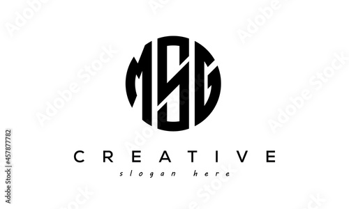 Letter MSG creative circle logo design vector