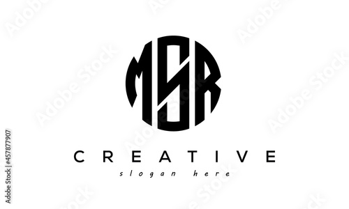 Letter MSR creative circle logo design vector photo