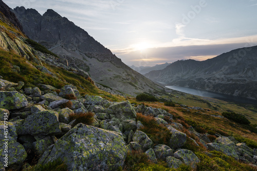 Autumn morning landscapes in the Polish High Tatras 