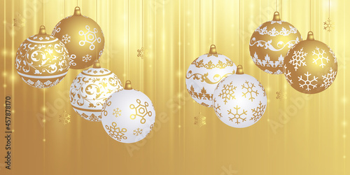 Christmas ornament balls with pattern.