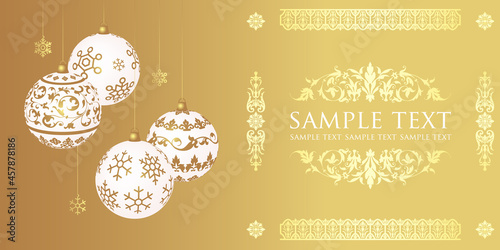 Christmas ornament balls with pattern.