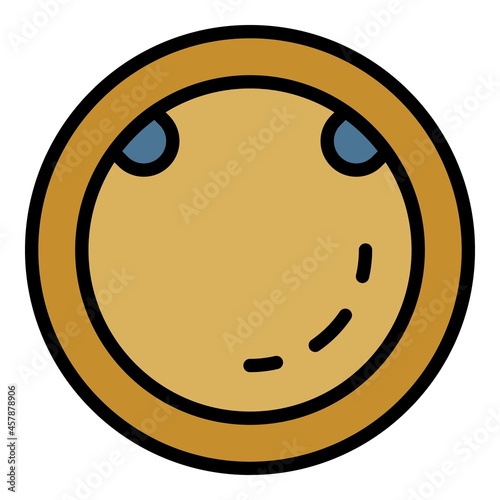 Ball zorb icon. Outline ball zorb vector icon color flat isolated