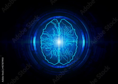 Abstract Vector Brain Artificial intelligence,technology concept design background. illustration vector design