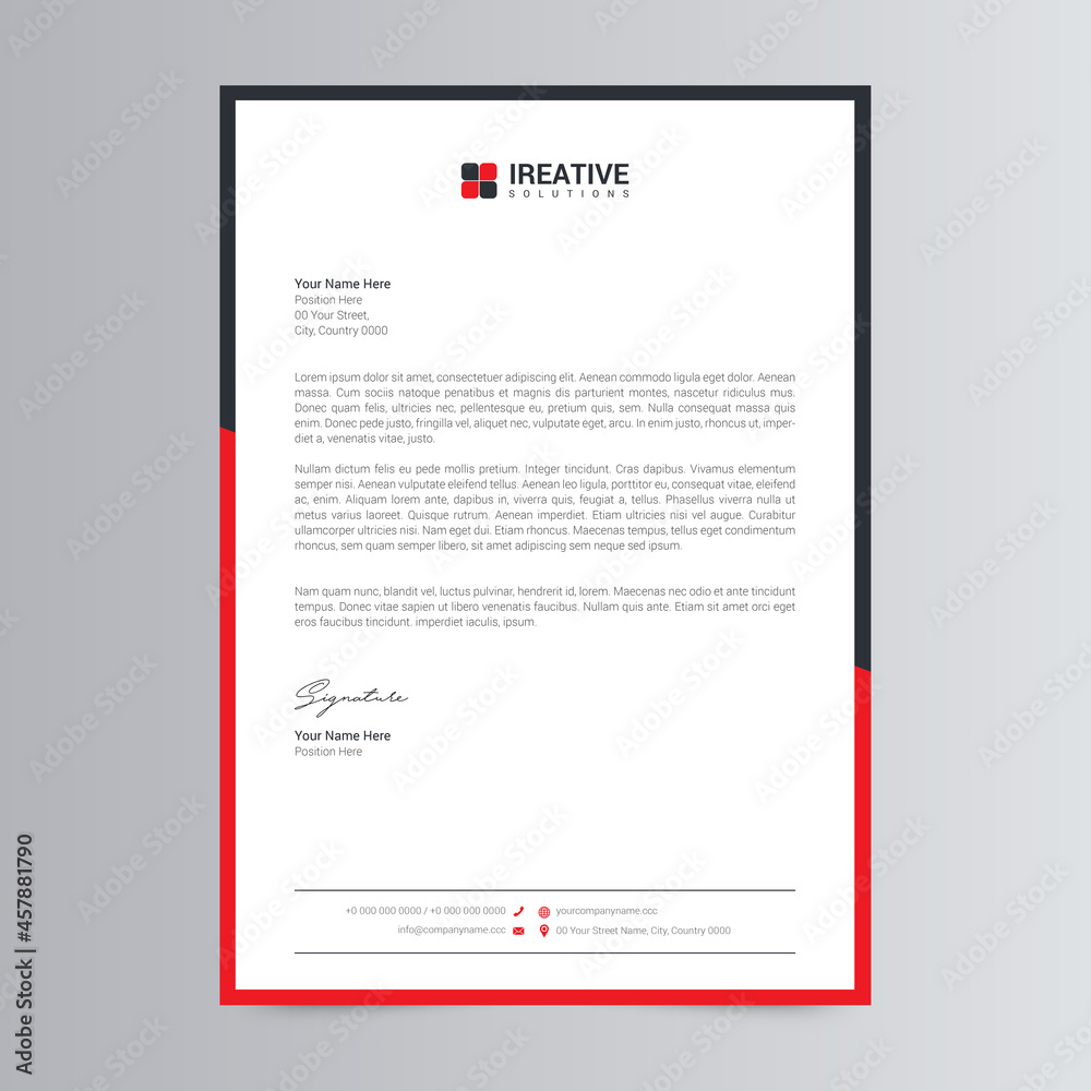 Clean and Modern Letterhead Template