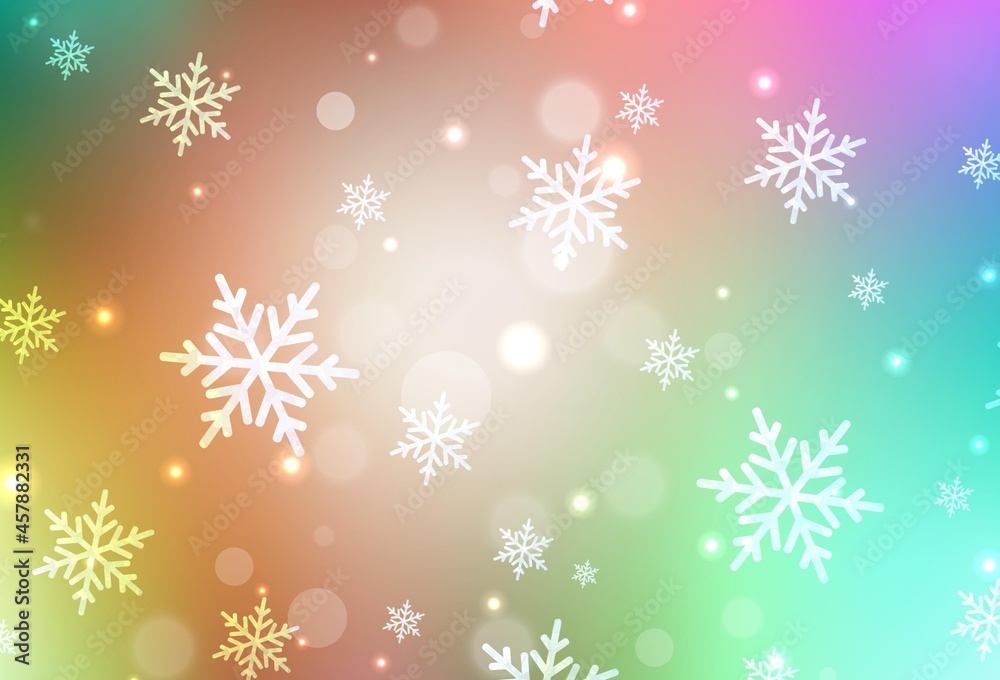 Light Multicolor vector pattern in Christmas style.
