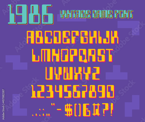 1986 Original Pixel Font 1980s Style Typeface