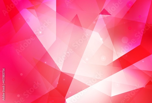 Light Red, Yellow vector background with polygonal style.
