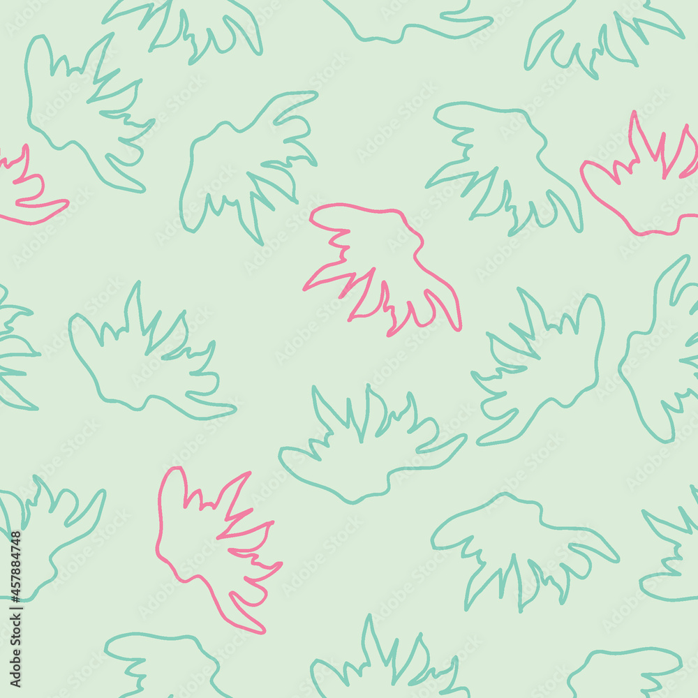 Modern trendy tropical seamless pattern for textile, fabric, print design.