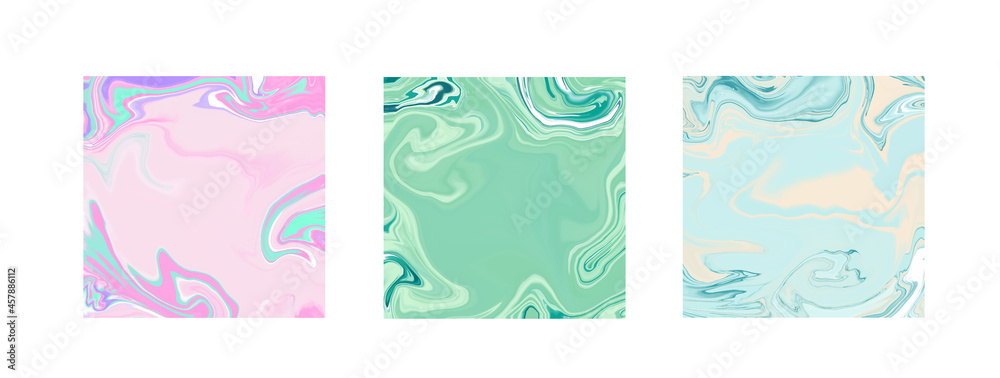 .Abstract watercolor marble painting, modern liquid background, trendy wall gradient poster in vector.