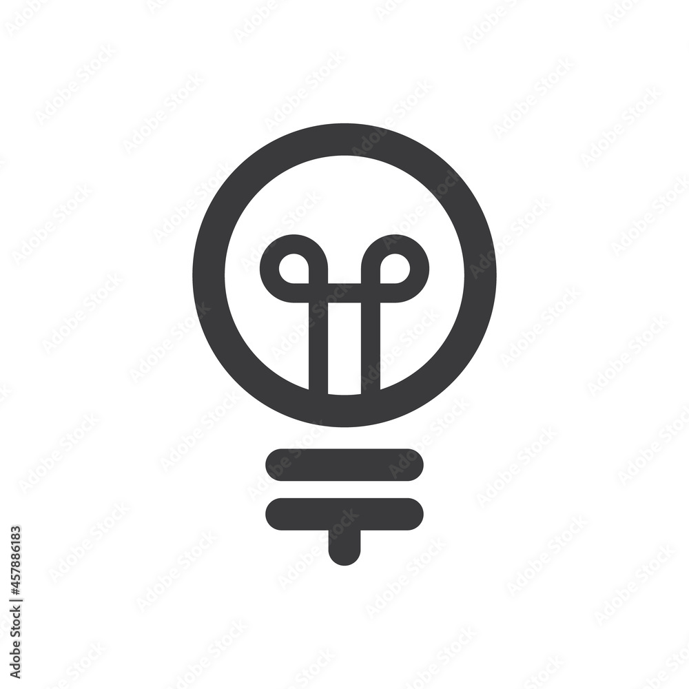 Light bulb linear vector icon. Idea symbol, electric lamp. Light bulb linear vector icon. Idea symbol, electric lamp.