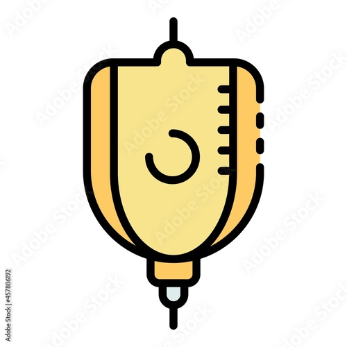 Capacity for blood icon. Outline capacity for blood vector icon color flat isolated