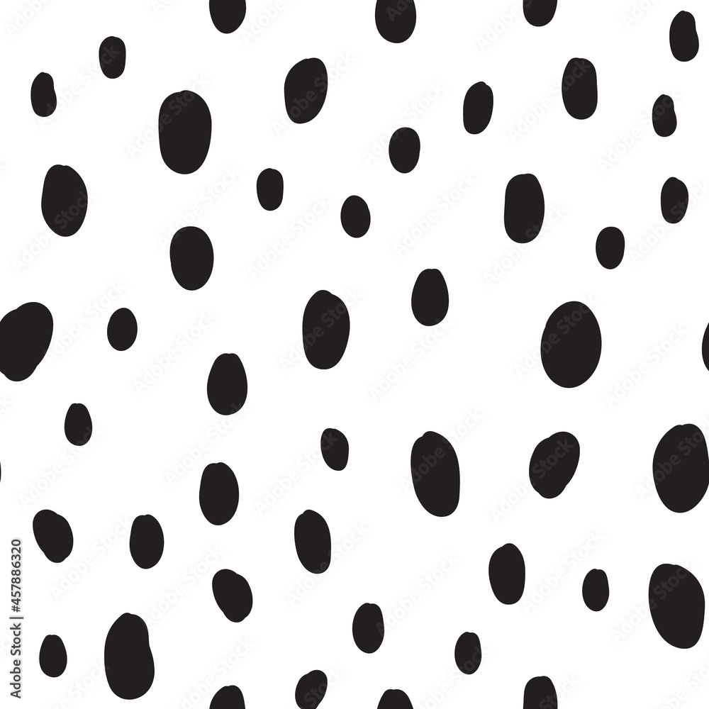 Hand drawn polka dot seamless pattern. Vector texture circle doodles. Hand drawn polka dot seamless pattern. Vector texture circle doodles.